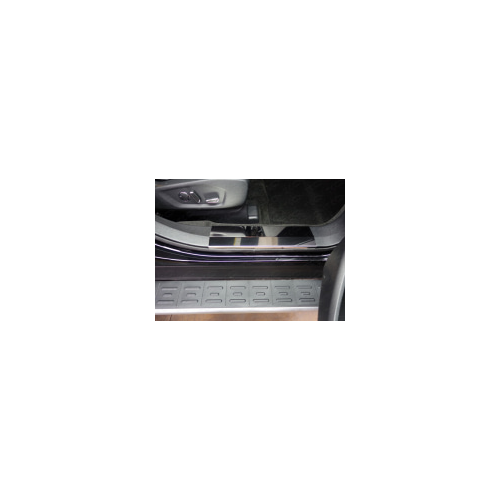 Накладки на дверные пороги (лист зеркальный) 2 шт. Компания ТСС FOREXPL16-22 Ford Explorer 2016 - 2018