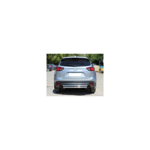 Защита заднего бампера двойная d-53+43 Технотек MCX515_3 для Mazda CX-5 (2015 - 2017)