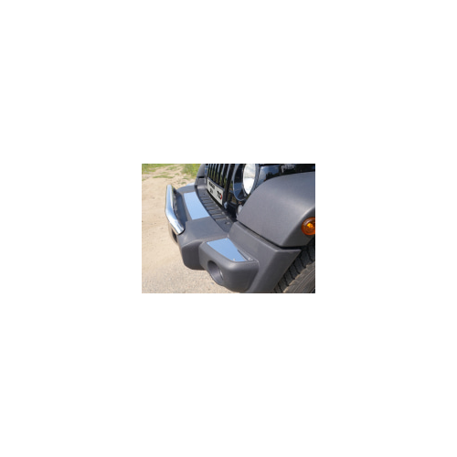 Накладки на передний бампер (зеркальные), к-т 3 шт. Компания ТСС JEEPWRAN3D(3.6)14-20 Jeep Wrangler 2014 - 2017