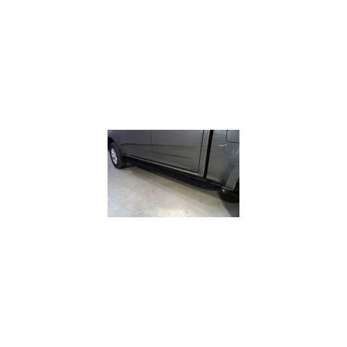 Боковые подножки, пороги алюминиевые "Slim Line Black" (длина 2220 мм) Компания ТСС GRWALWING720-17B Great Wall Wingle 7 4WD 2.0 TD 2020-
