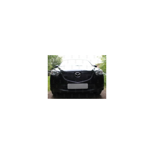 Защита радиатора, чёрная, верх (с парктроником) Allest MAZCX15.park.black для Mazda CX-5 (2015 - 2017)