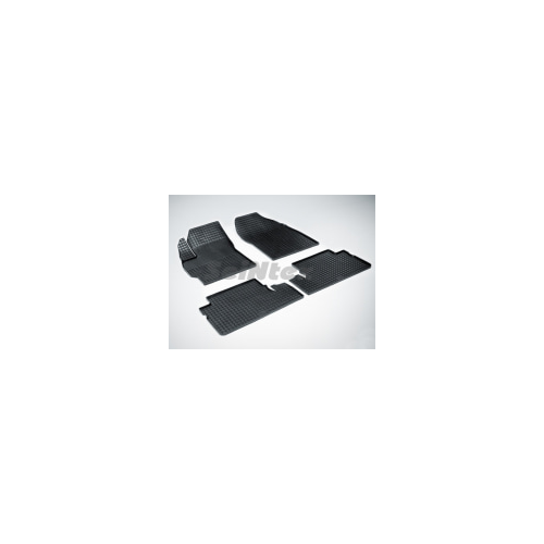 Коврики салона резиновые с рисунком "Сетка", черные Seintex 473 Toyota Auris 2007 - 2012