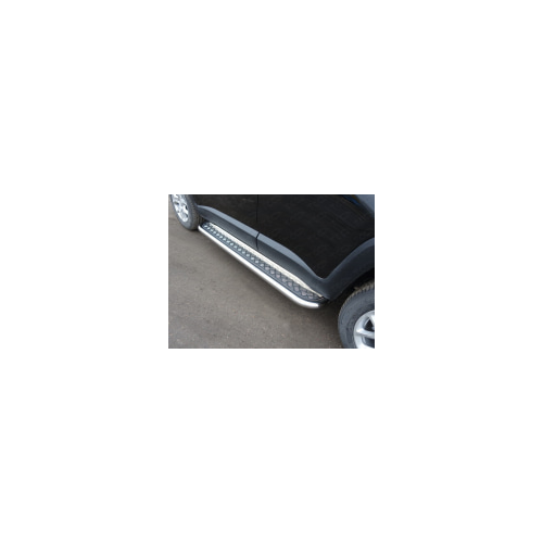 Боковые подножки, пороги с площадкой 60,3 мм (4WD) Компания ТСС JEEPREN4WD15-09 Jeep Renegade 2015-