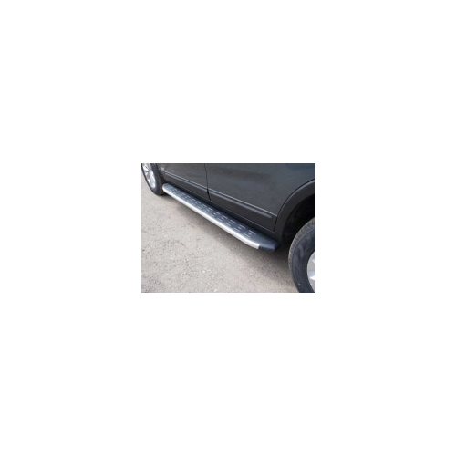 Пороги алюминиевые с пластиковой накладкой (1720 из 2-х мест) TCC KIASOR12-16AL Kia Sorento 2012-2020