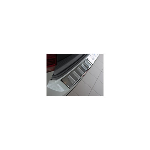 Накладка на задний бампер (трапеция, шлифованная нержавеющая сталь) Croni FO26SZ2S Ford Edge 2014 -