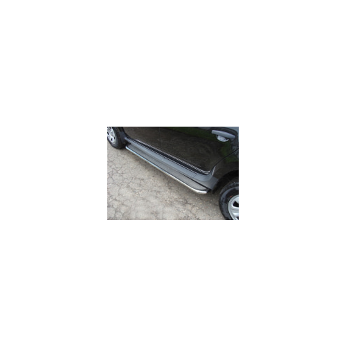 Боковые подножки, пороги с площадкой 42,4 мм (нержавеющая сталь) Компания ТСС RENDUST15-13 Renault Duster 2015-