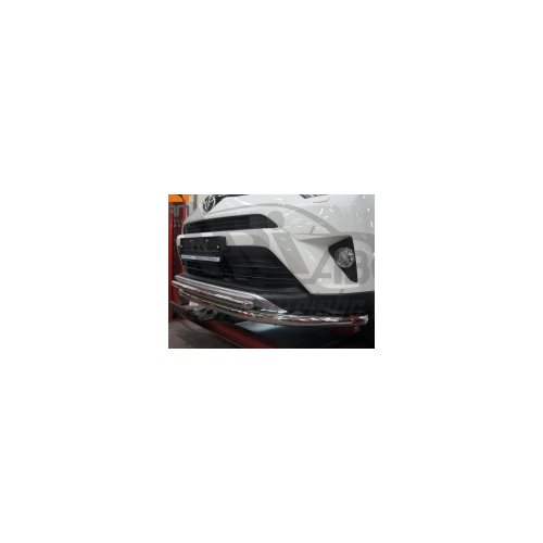 Защита переднего бампера двойная d 60/42 мм, нерж. CAN Otomotiv TOR4.33.3782 для Toyota RAV4 2015-