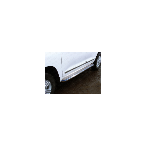 Боковые подножки, пороги с площадкой 60,3 мм (нержавеющая сталь) Компания ТСС TOYLC20015-09 Toyota Land Cruiser J200 2015-
