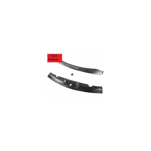 Накладки на задний бампер (черная хром) для Ford Explorer 2015-