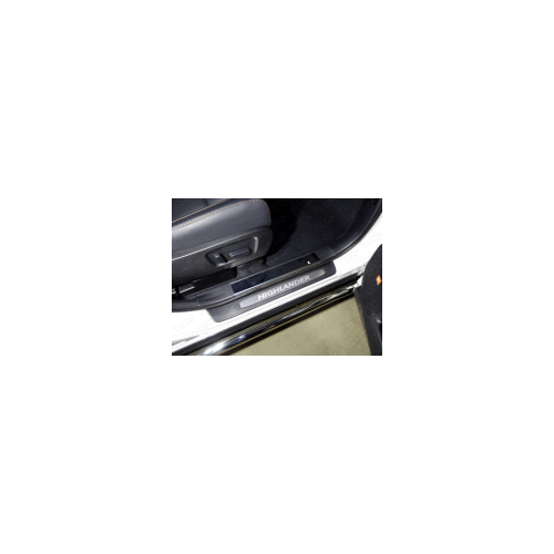 Накладки на дверные пороги (лист зеркальный) 2 шт Компания ТСС TOYHIGHL17-11 Toyota Highlander 2017-