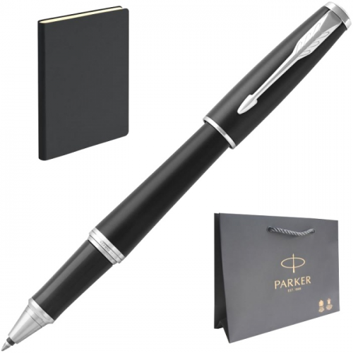 Набор: ручка-роллер parker urban core t309, muted black ct + ежедневник, недатированный, а5, чёрный