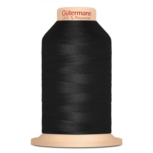 14 Нить Tera 180/2000 м оверлочная, 100% полиэстер Gutermann 735884 (000 черный) Guetermann