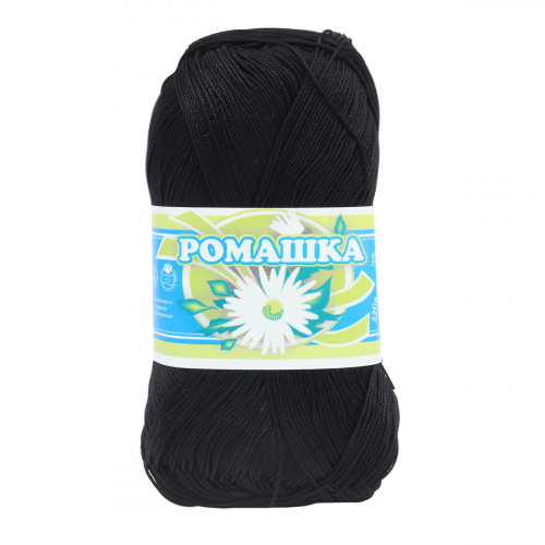 Нитки РОМАШКА (100%хлопок) (7214 черный) ПНК им. Кирова