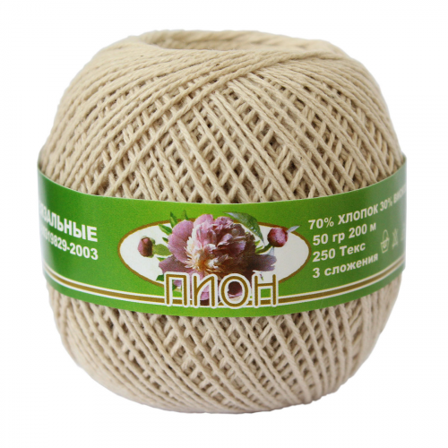 Нитки 'ПИОН' (70% хлоп., 30% вискоза) (3600) ПНК им. Кирова