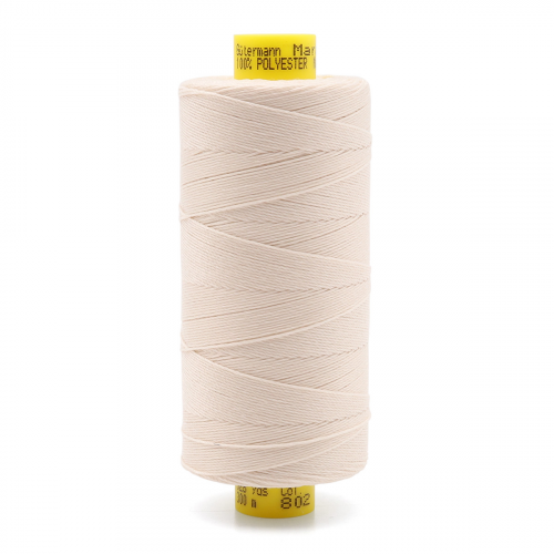 702404 Нить Mara 30/300 м для отстрочки, 100% полиэстер Gutermann (802 молочно-бежевый) Guetermann