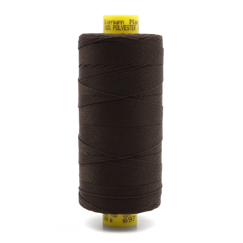 702404 Нить Mara 30/300 м для отстрочки, 100% полиэстер Gutermann (697 венге) Guetermann