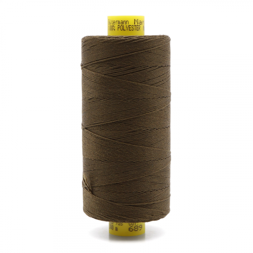702404 Нить Mara 30/300 м для отстрочки, 100% полиэстер Gutermann (689 т.хаки) Guetermann