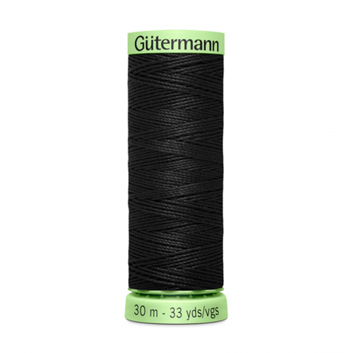 03 Нить Top Stitch 30/30 м для декоративной отстрочки, 100% полиэстер Gutermann 744506 (000 черный) Guetermann