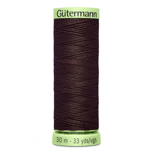 03 Нить Top Stitch 30/30 м для декоративной отстрочки, 100% полиэстер Gutermann 744506 (023 горький шоколад) Guetermann