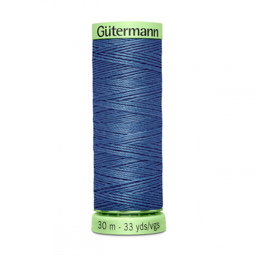 03 Нить Top Stitch 30/30 м для декоративной отстрочки, 100% полиэстер Gutermann 744506 (112 серо-синий джинс) Guetermann