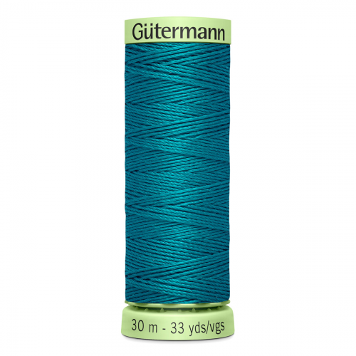 03 Нить Top Stitch 30/30 м для декоративной отстрочки, 100% полиэстер Gutermann 744506 (189 зеленая бирюза) Guetermann