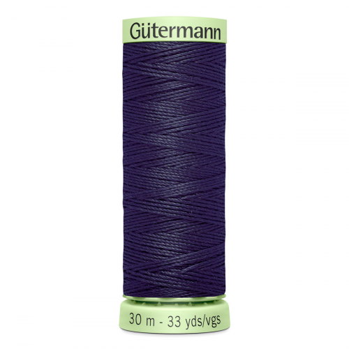 03 Нить Top Stitch 30/30 м для декоративной отстрочки, 100% полиэстер Gutermann 744506 (387 чернильно-черный) Guetermann