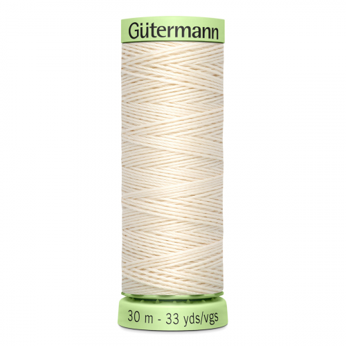 03 Нить Top Stitch 30/30 м для декоративной отстрочки, 100% полиэстер Gutermann 744506 (802 молочно-бежевый) Guetermann
