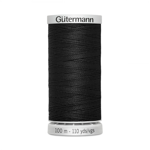 05 Нить Extra Strong M782 40/100 м суперкрепкая, 100% полиэстер Gutermann 724033 (000 черный) Guetermann