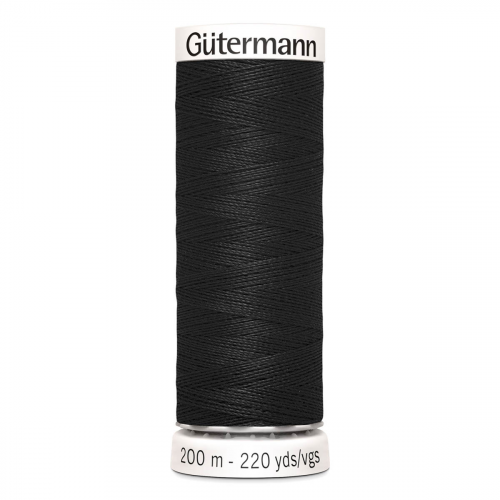 01 Нить Sew-All 100/200 м для всех материалов, 100% полиэстер Gutermann 748277 (000 черный) Guetermann