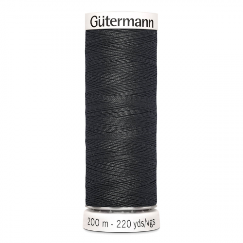 01 Нить Sew-All 100/200 м для всех материалов, 100% полиэстер Gutermann 748277 (190 черно-серый) Guetermann