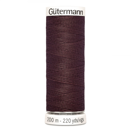 01 Нить Sew-All 100/200 м для всех материалов, 100% полиэстер Gutermann 748277 (175 т.красный шоколад) Guetermann