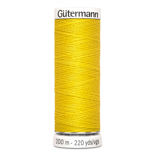 01 Нить Sew-All 100/200 м для всех материалов, 100% полиэстер Gutermann 748277 (177 ярко-желтый) Guetermann