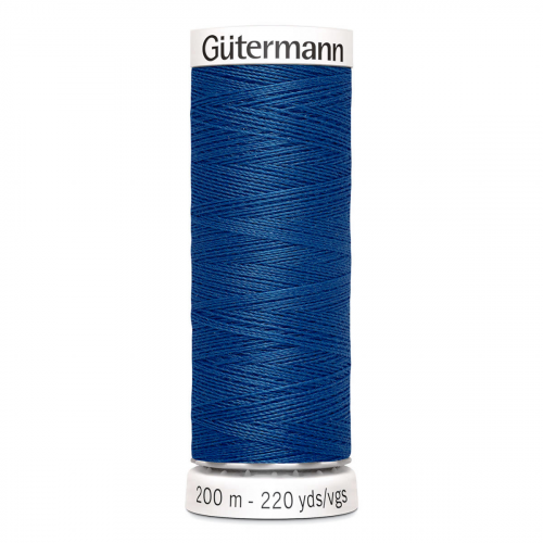 01 Нить Sew-All 100/200 м для всех материалов, 100% полиэстер Gutermann 748277 (214 т.лазурный) Guetermann