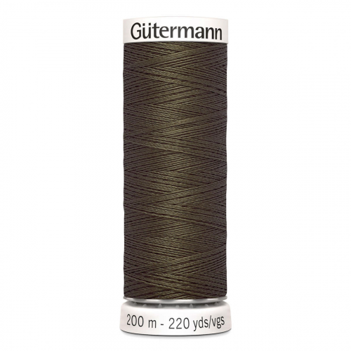 01 Нить Sew-All 100/200 м для всех материалов, 100% полиэстер Gutermann 748277 (252 коричневая сепия) Guetermann