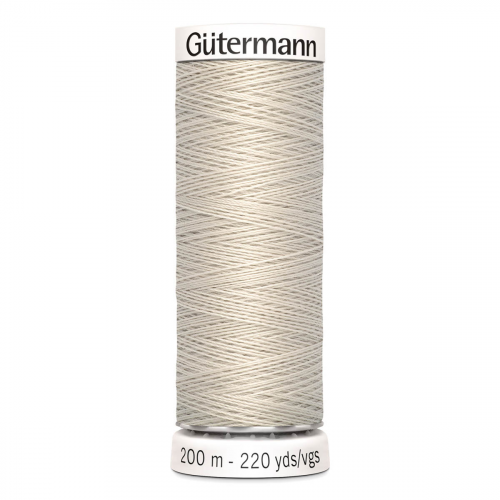 01 Нить Sew-All 100/200 м для всех материалов, 100% полиэстер Gutermann 748277 (299 св.серо-бежевый) Guetermann