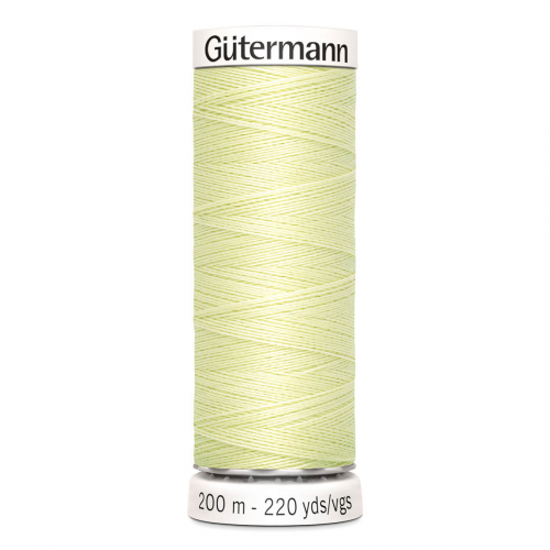 01 Нить Sew-All 100/200 м для всех материалов, 100% полиэстер Gutermann 748277 (292 бледно-лимонный) Guetermann