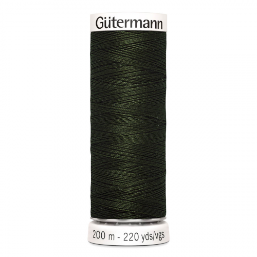 01 Нить Sew-All 100/200 м для всех материалов, 100% полиэстер Gutermann 748277 (304 черный лес) Guetermann