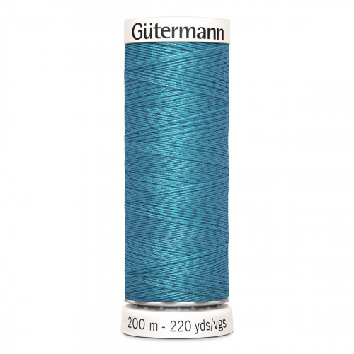 01 Нить Sew-All 100/200 м для всех материалов, 100% полиэстер Gutermann 748277 (332 насыщенный бирюзовый) Guetermann
