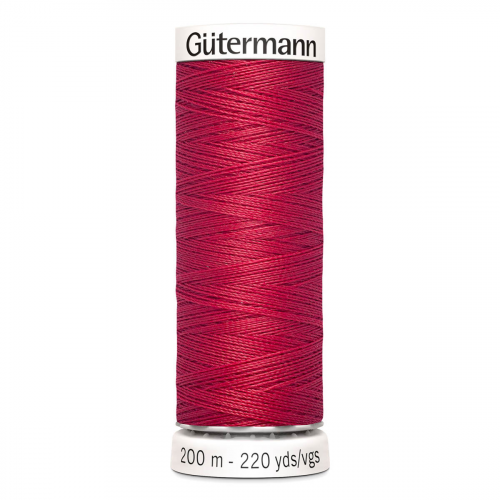 01 Нить Sew-All 100/200 м для всех материалов, 100% полиэстер Gutermann 748277 (383 малиново-красный) Guetermann