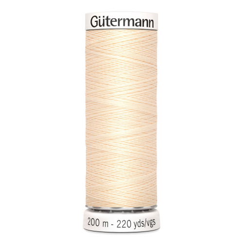 01 Нить Sew-All 100/200 м для всех материалов, 100% полиэстер Gutermann 748277 (414 св.кремово-бежевый) Guetermann