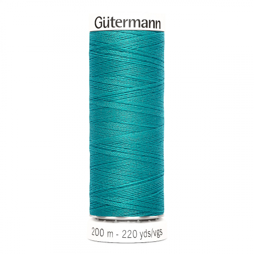 01 Нить Sew-All 100/200 м для всех материалов, 100% полиэстер Gutermann 748277 (055 св.зеленая бирюза) Guetermann