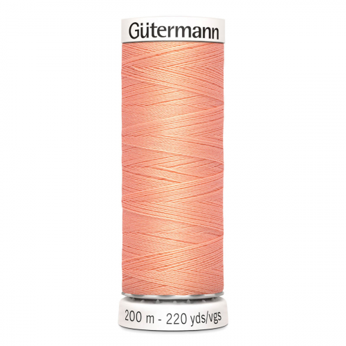 01 Нить Sew-All 100/200 м для всех материалов, 100% полиэстер Gutermann 748277 (586 спелый персик) Guetermann