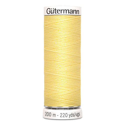 01 Нить Sew-All 100/200 м для всех материалов, 100% полиэстер Gutermann 748277 (578 бледно-желтый) Guetermann