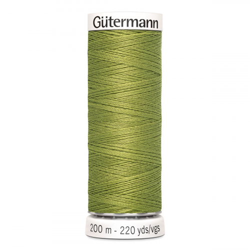 01 Нить Sew-All 100/200 м для всех материалов, 100% полиэстер Gutermann 748277 (582 зеленая горчица) Guetermann