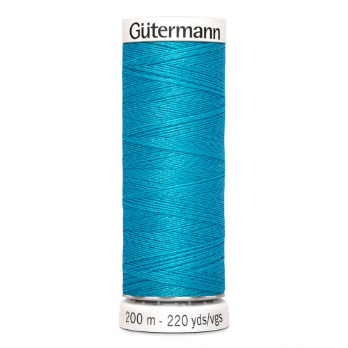 01 Нить Sew-All 100/200 м для всех материалов, 100% полиэстер Gutermann 748277 (736 голубая лагуна) Guetermann
