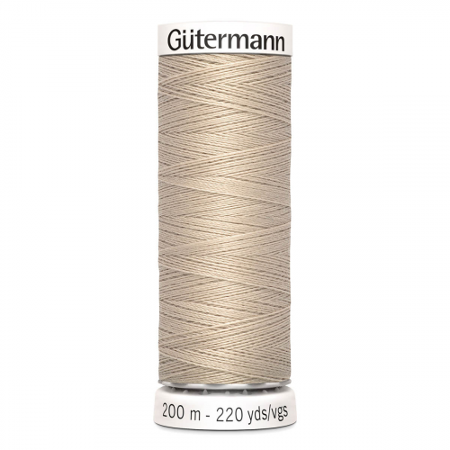 01 Нить Sew-All 100/200 м для всех материалов, 100% полиэстер Gutermann 748277 (722 светло-бежевый) Guetermann
