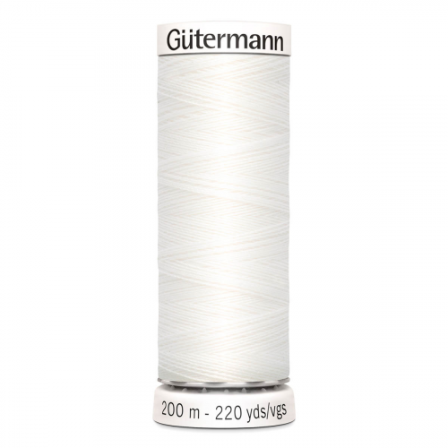 01 Нить Sew-All 100/200 м для всех материалов, 100% полиэстер Gutermann 748277 (800 белый) Guetermann