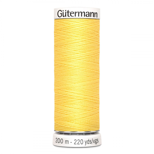 01 Нить Sew-All 100/200 м для всех материалов, 100% полиэстер Gutermann 748277 (852 желтый) Guetermann