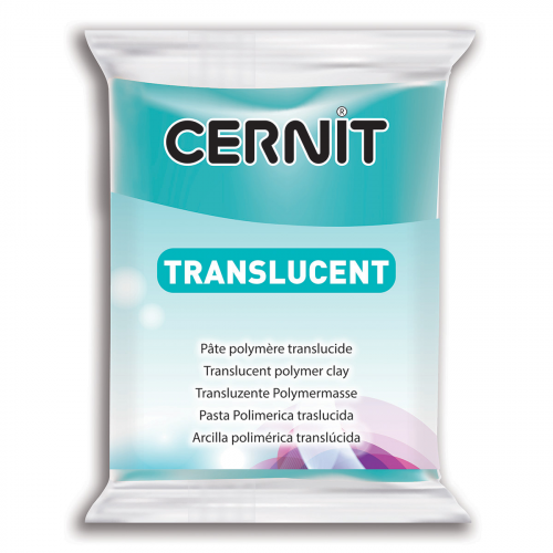 CE0920056 Пластика полимерная запекаемая 'Cernit 'TRANSLUCENT' прозрачный 56 гр. (280 ярко-бирюзовый)