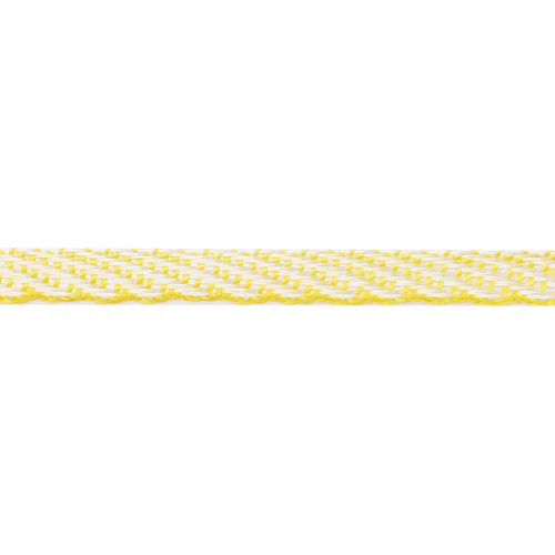 Лента отделочная тканая (вискоза) 69 (3 желтый/белый) АЙРИС